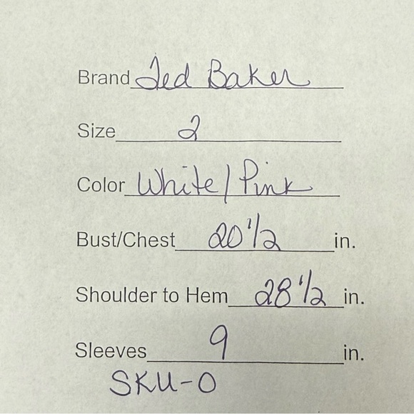 Ted Baker London Pink Toile Print Button Shirt Sz 2 - Picture 10 of 10